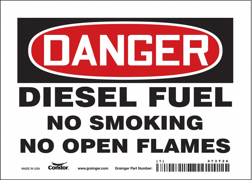 Safety Sign 5 inx7 in Vinyl