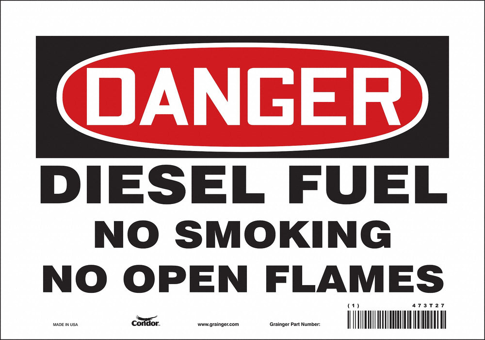 Safety Sign 7 inx10 in Vinyl