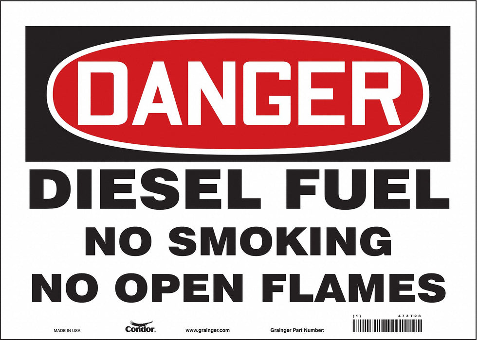 Safety Sign 10 inx14 in Vinyl