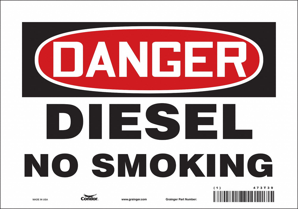 Safety Sign 7 inx10 in Vinyl