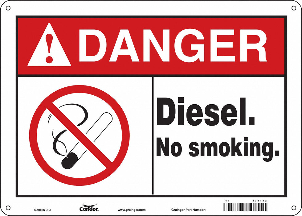 Safety Sign 10 in x 14 in Aluminum