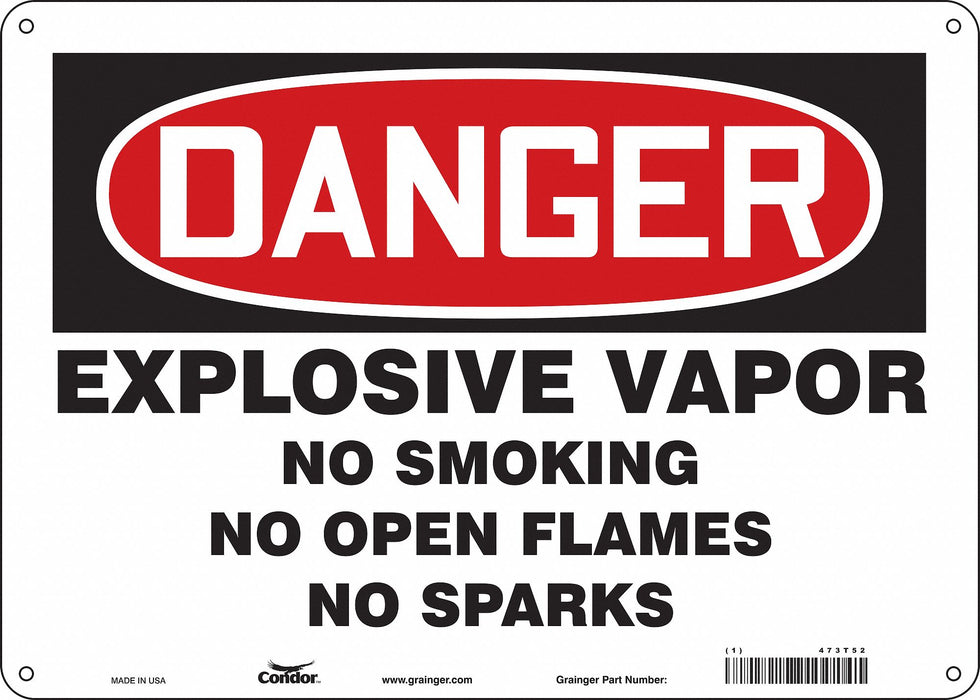 Safety Sign 10 inx14 in Polyethylene