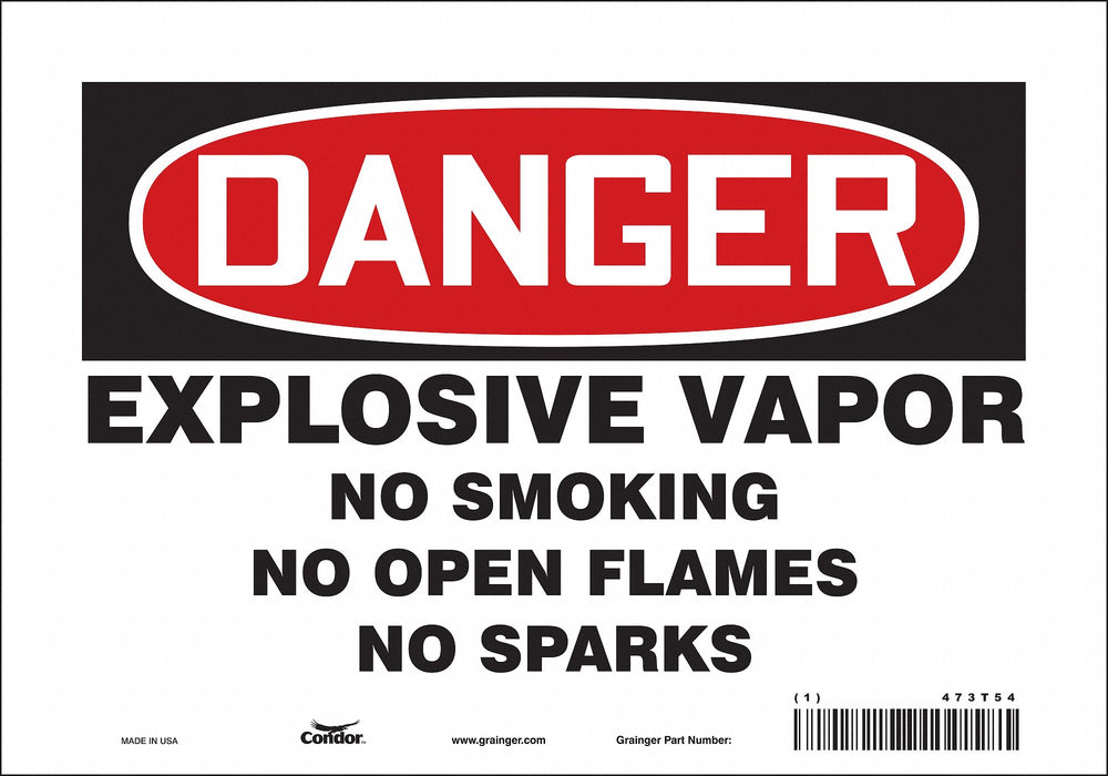 Safety Sign 7 inx10 in Vinyl