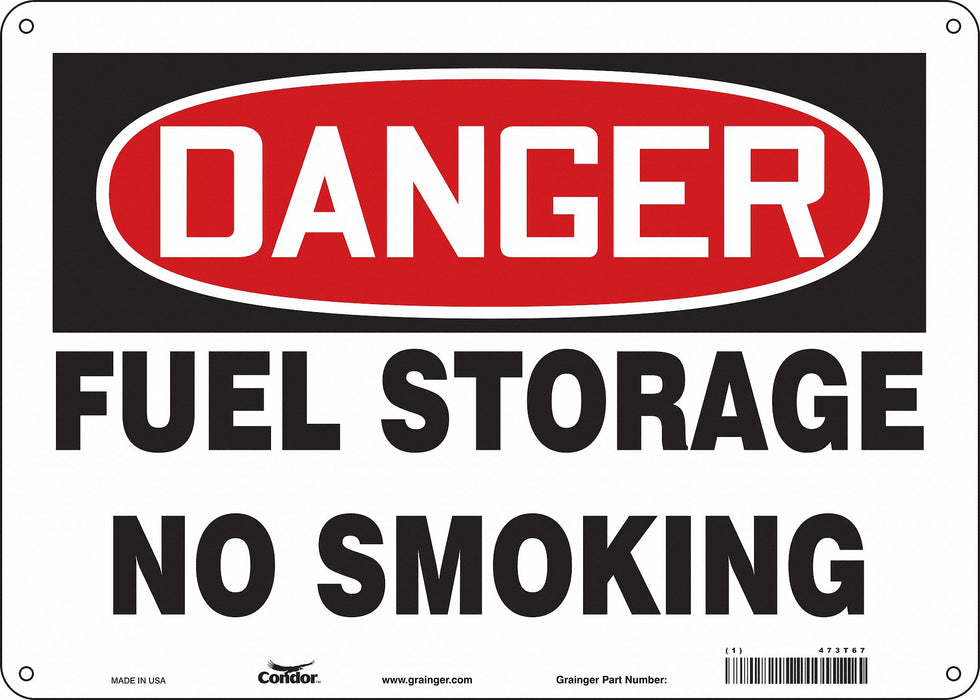 Safety Sign 10 inx14 in Polyethylene
