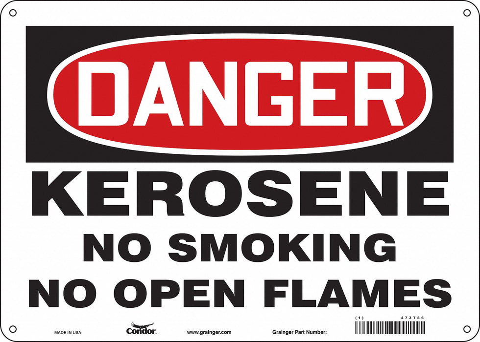 Safety Sign 10 in x 14 in Polyethylene
