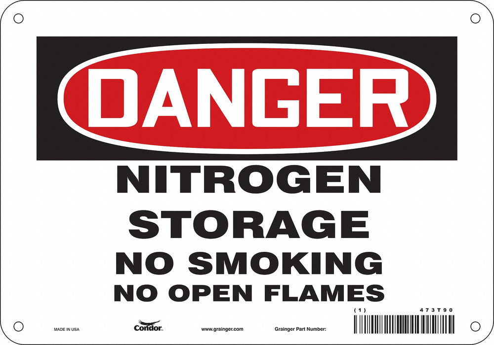 No Smoking Sign 7 in x 10 in Aluminum