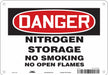 No Smoking Sign 7 in x 10 in Aluminum