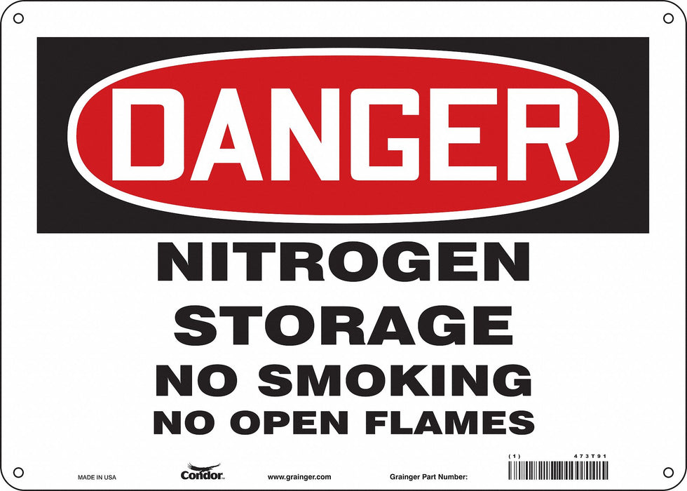 Safety Sign 10 inx14 in Aluminum