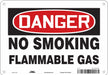 No Smoking Sign 7 in x 10 in Aluminum
