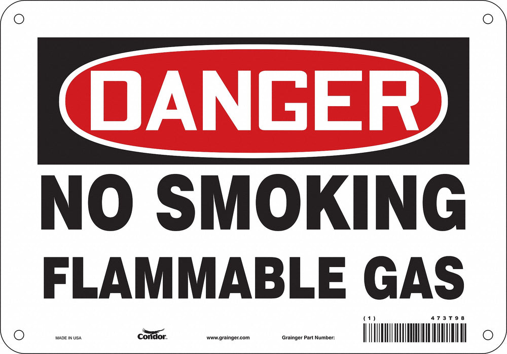 Safety Sign 7 inx10 in Polyethylene