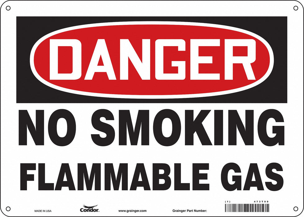 Safety Sign 10 inx14 in Polyethylene