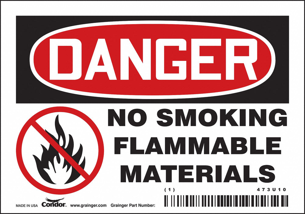 Safety Sign 3 1/2 inx5 in Vinyl