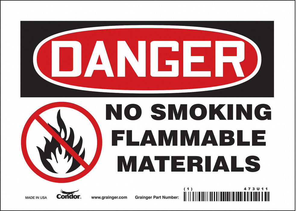 Safety Sign 5 inx7 in Vinyl