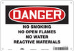 No Smoking Sign 7 in x 10 in Aluminum