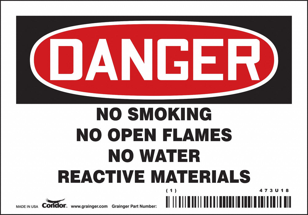 Safety Sign 3.5in x 5in Vinyl