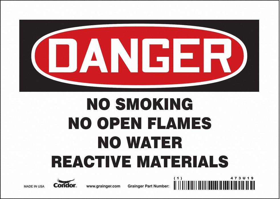 Safety Sign 5 in x 7 in Vinyl