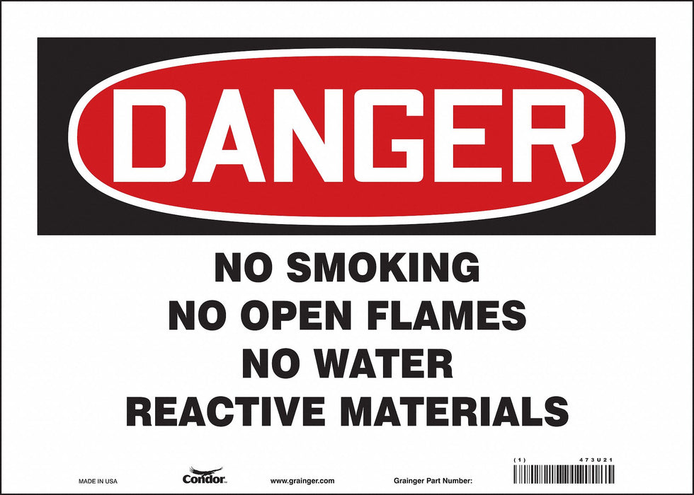 Safety Sign 10 inx14 in Vinyl