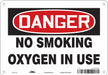 No Smoking Sign 7 in x 10 in Aluminum
