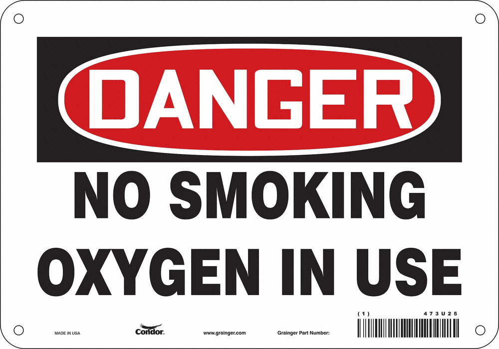 Safety Sign 7 inx10 in Polyethylene