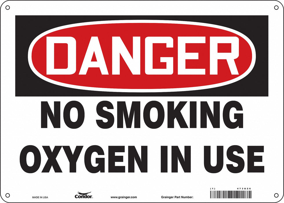 Safety Sign 10 inx14 in Polyethylene