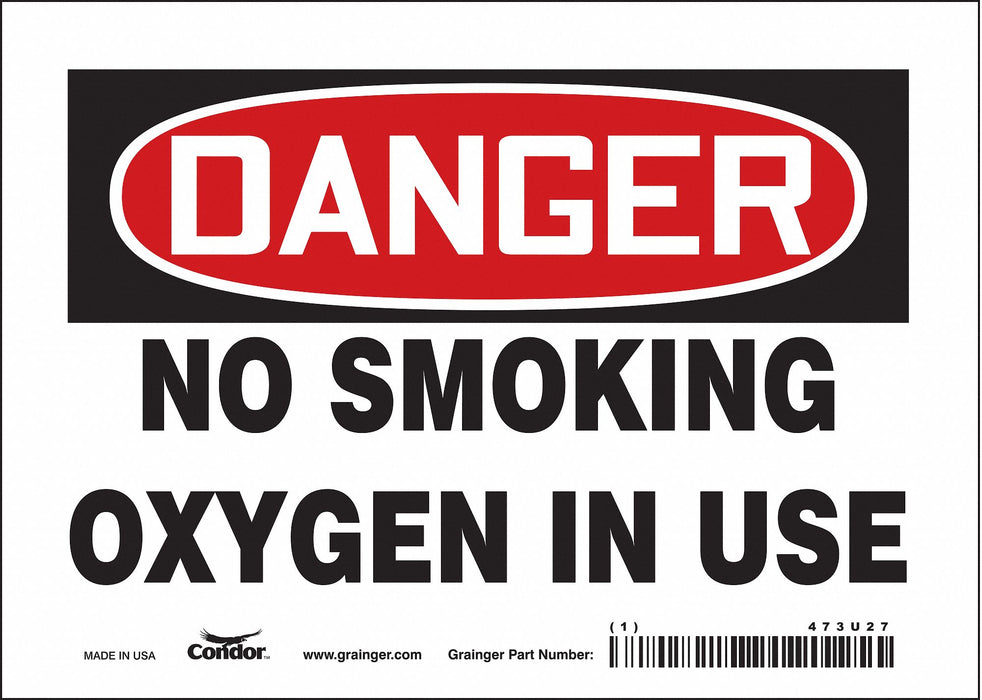 Safety Sign 5 inx7 in Vinyl