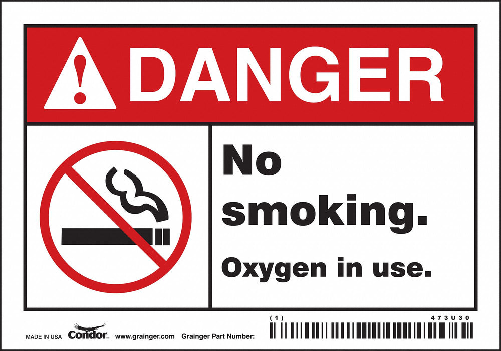 Safety Sign 3 1/2 inx5 in Vinyl