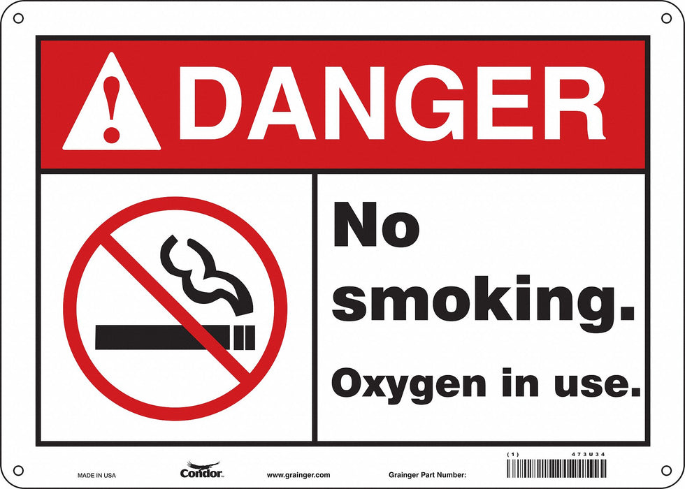 Safety Sign 10 inx14 in Polyethylene