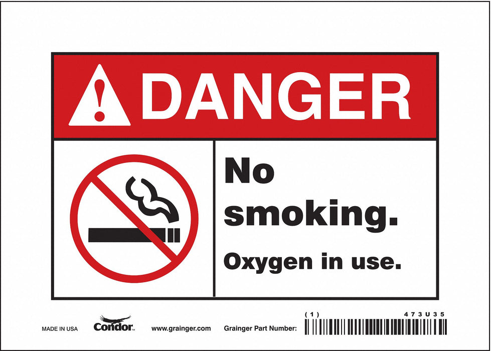 Safety Sign 5 inx7 in Vinyl