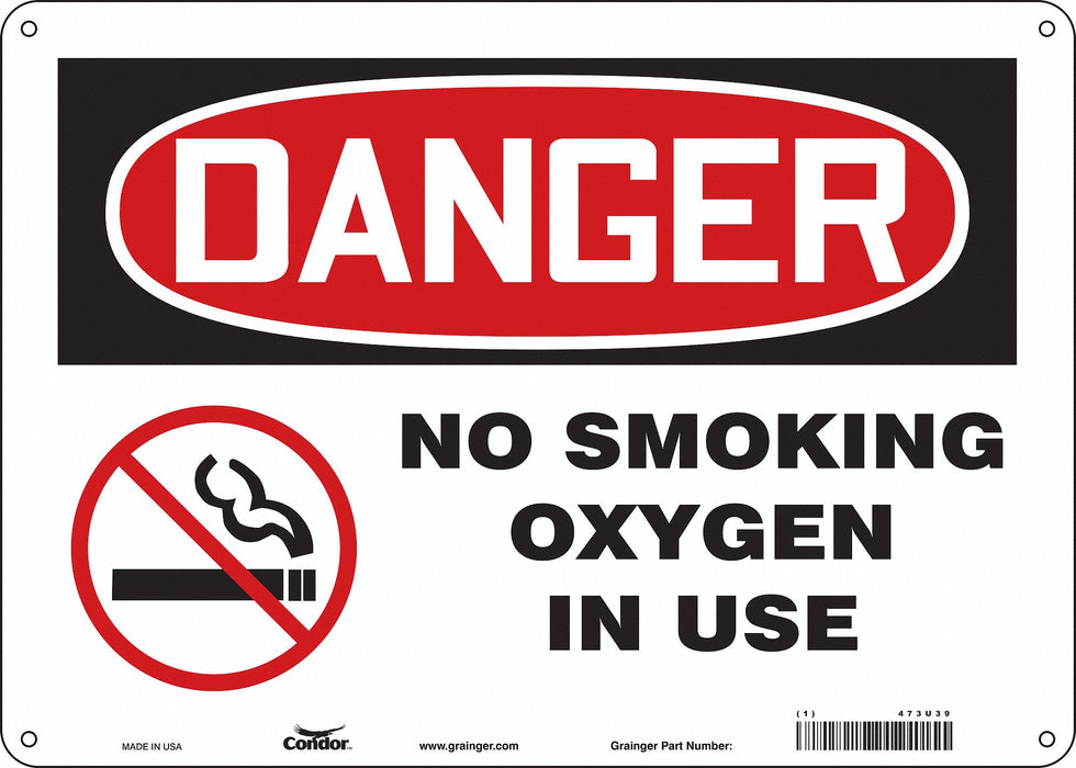 Safety Sign 10 inx14 in Aluminum