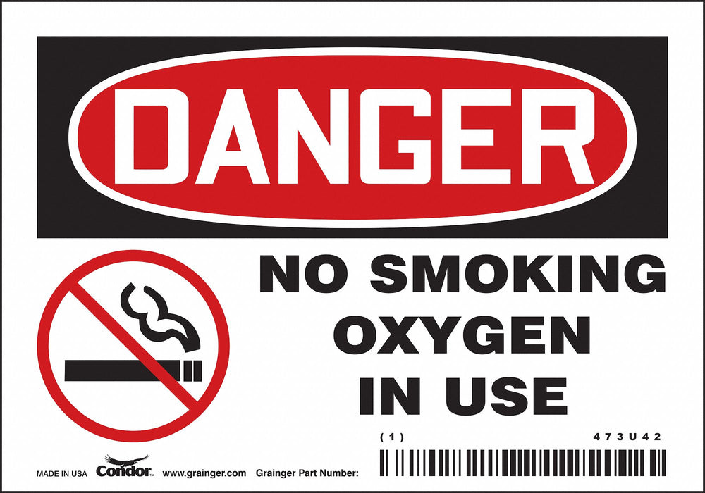 Safety Sign 3 1/2 inx5 in Vinyl