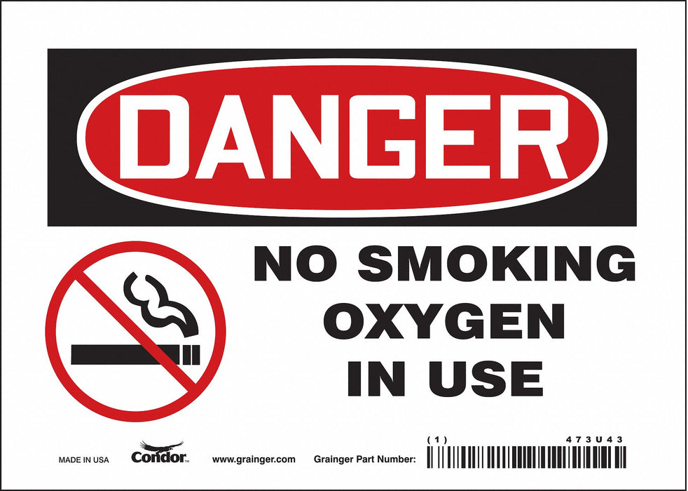 Safety Sign 5 in x 7 in Vinyl