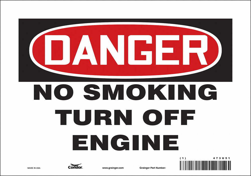 J8451 Safety Sign 7 inx10 in Vinyl