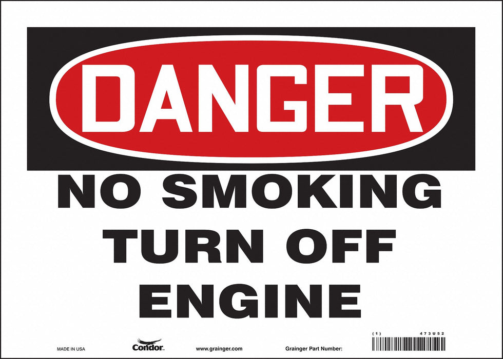J8451 Safety Sign 10 inx14 in Vinyl