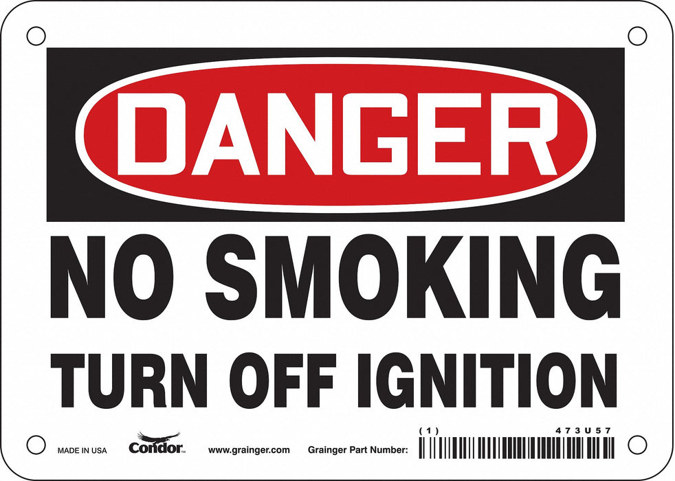 Safety Sign 5 in x 7 in Vinyl