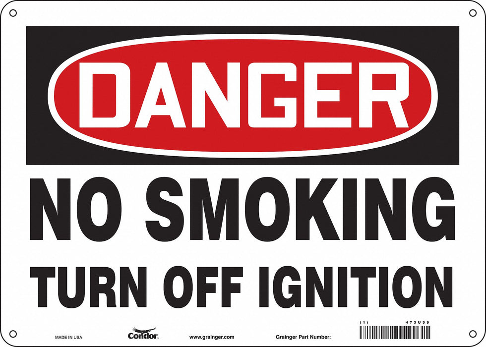 Safety Sign 10 inx14 in Vinyl