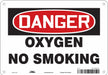 No Smoking Sign 7 in x 10 in Aluminum