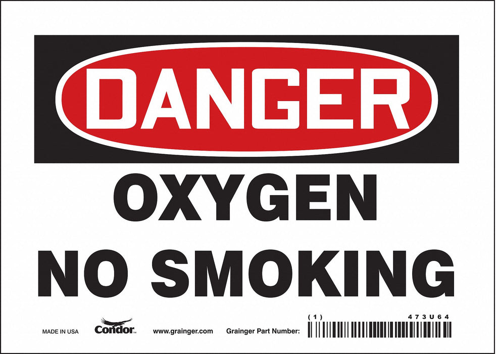 Safety Sign 5 in x 7 in Vinyl