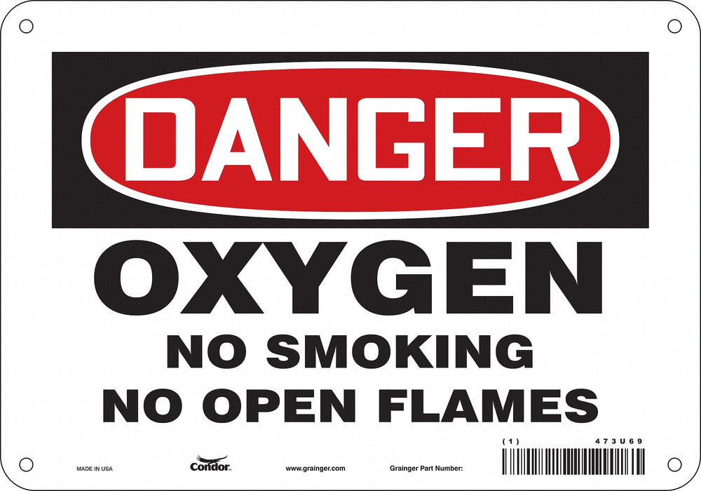 Safety Sign 7 inx10 in Polyethylene