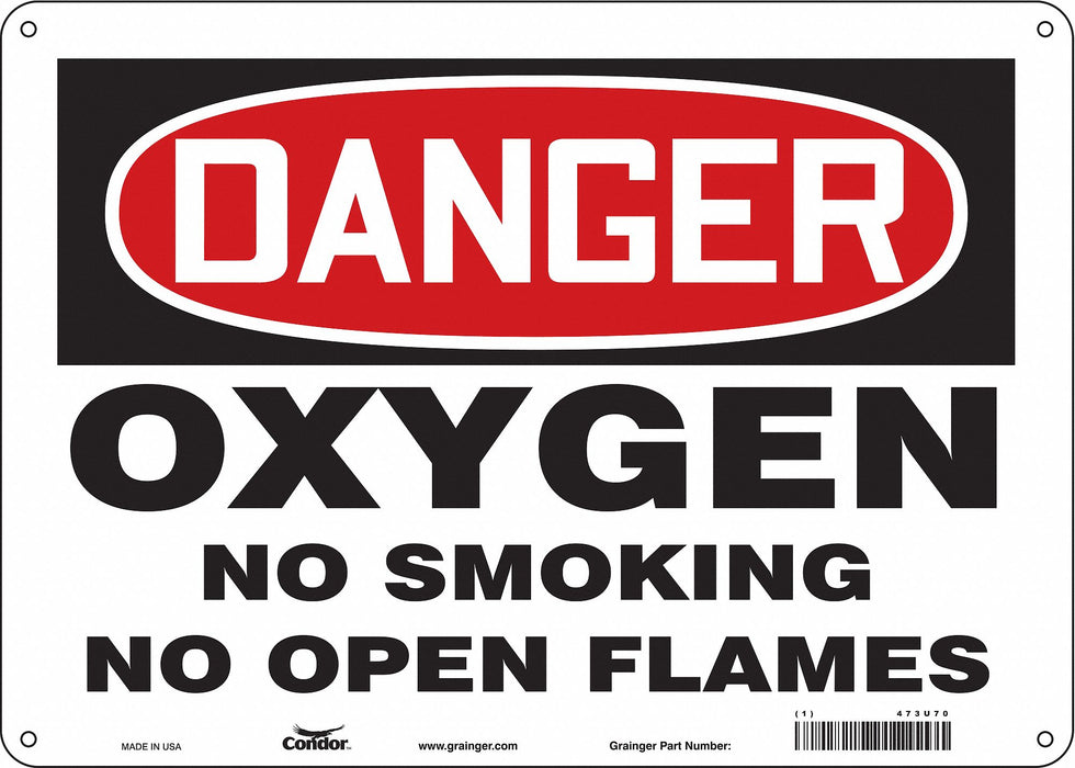 Safety Sign 10 inx14 in Polyethylene