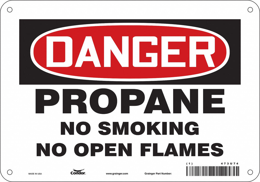 No Smoking Sign 7 in x 10 in Aluminum