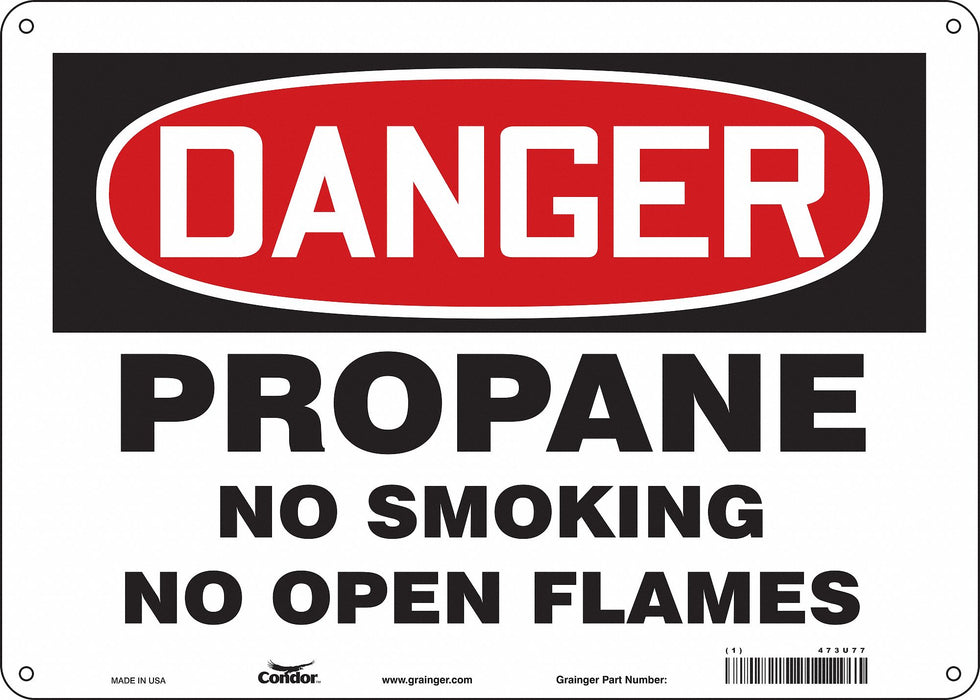Safety Sign 10 inx14 in Polyethylene