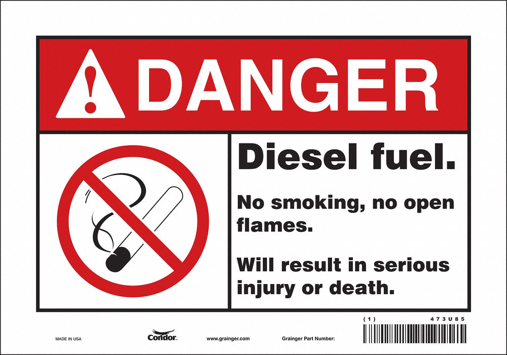 Safety Sign 7 inx10 in Vinyl