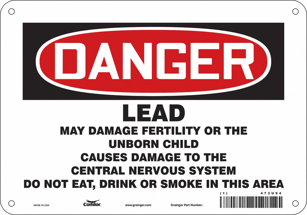 No Smoking Sign 7 in x 10 in Aluminum