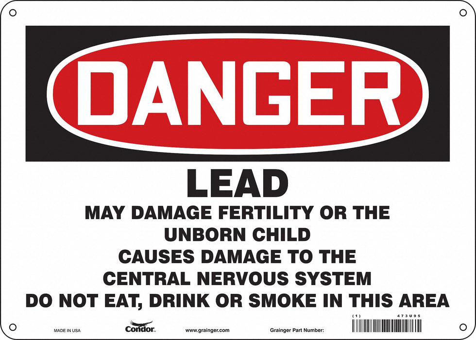 Safety Sign 10 inx14 in Aluminum