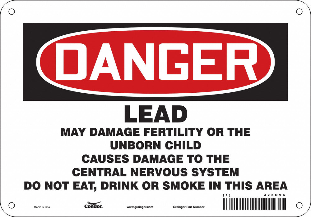 Safety Sign 7 inx10 in Polyethylene