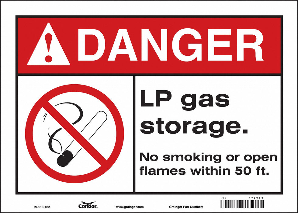 Safety Sign 10 in x 14 in Vinyl