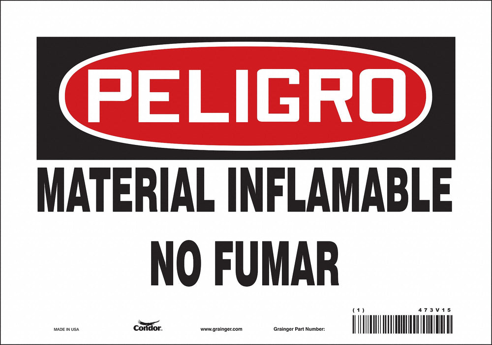 Safety Sign 7 in x 10 in Vinyl
