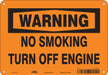 No Smoking Sign 7 in x 10 in Aluminum