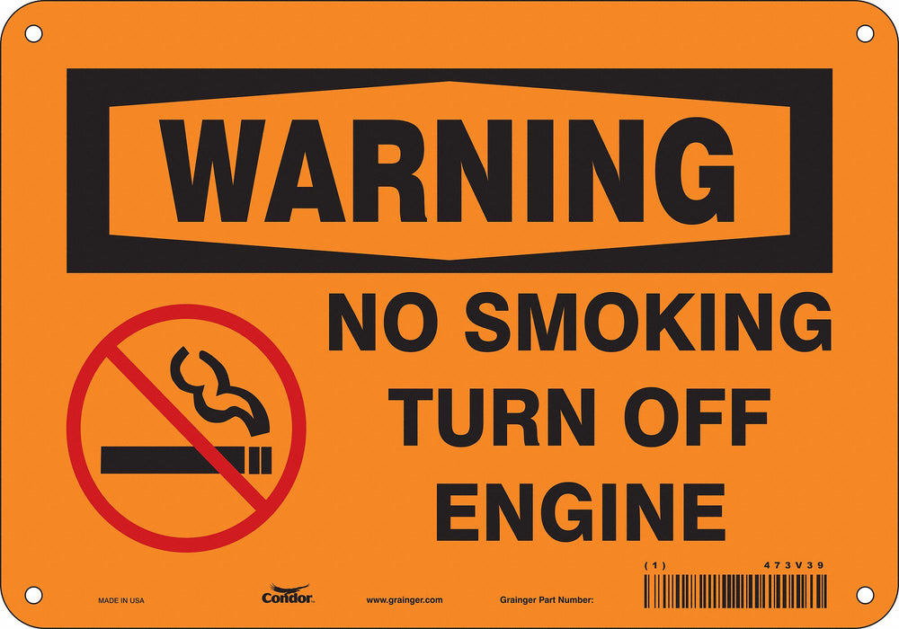 Safety Sign 7 in x 10 in Polyethylene