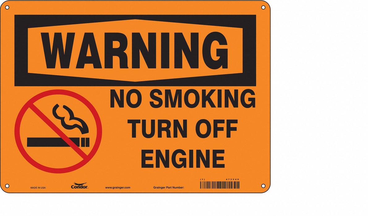 Safety Sign 10 in x 14 in Polyethylene